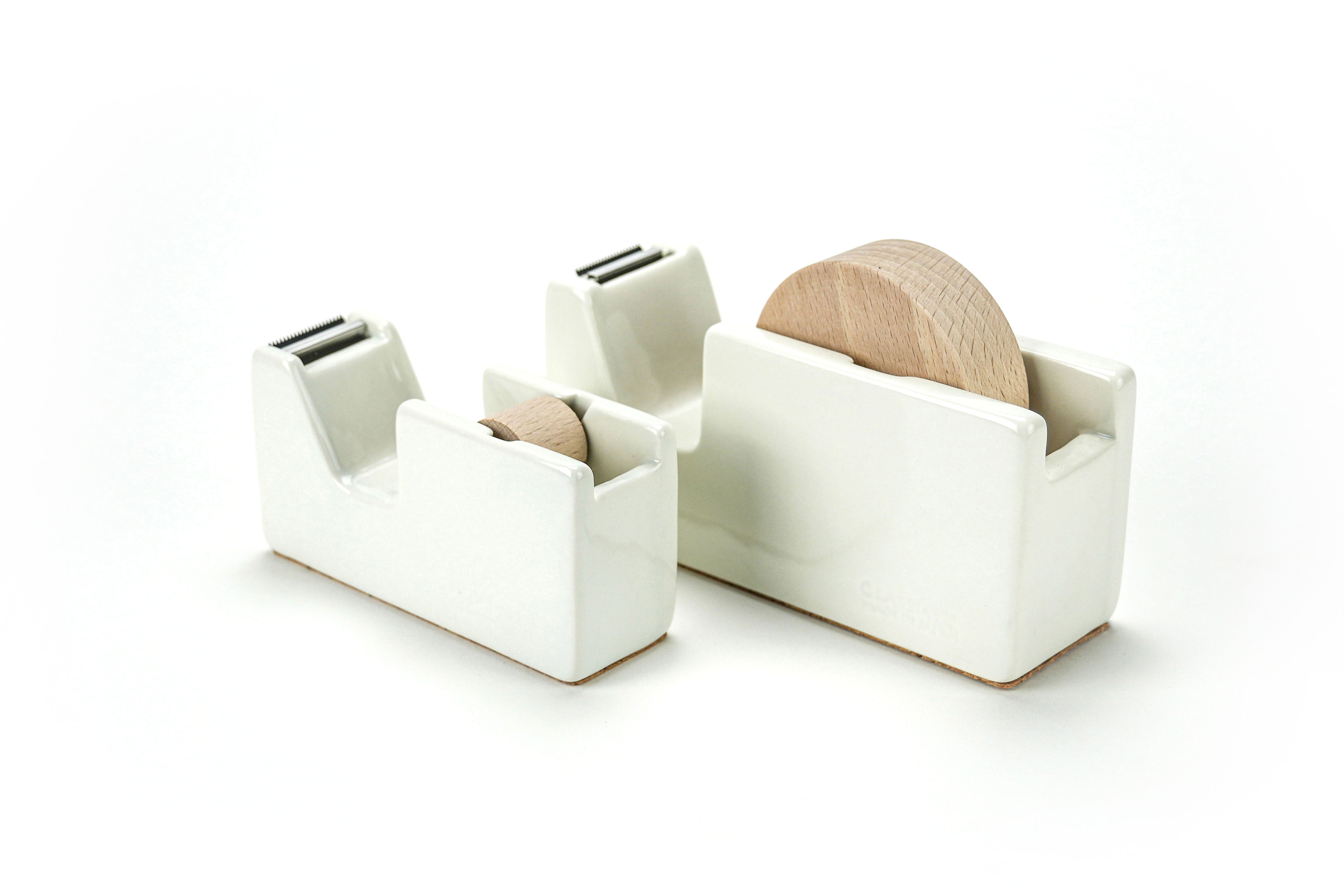 White Porcelain Tape Dispenser