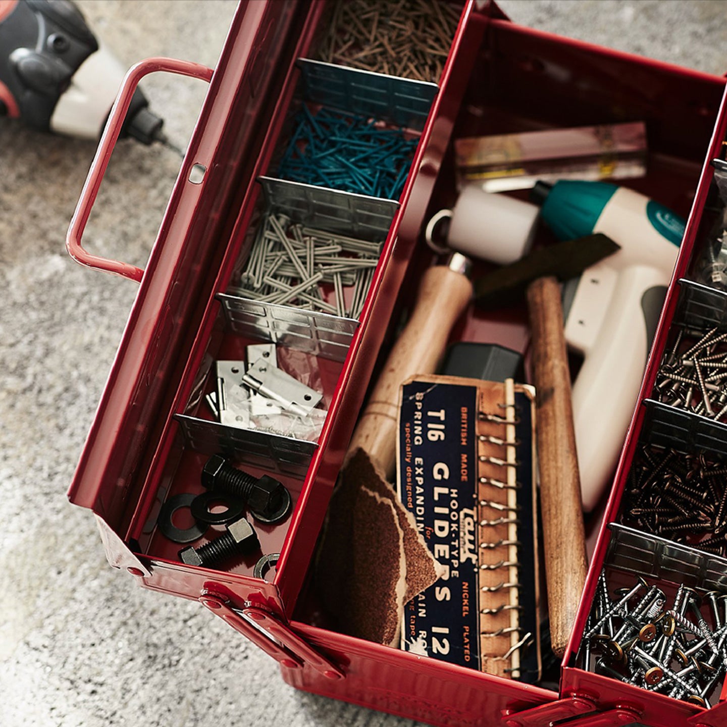 ST-350 Steel Toolbox with Cantilever Lid and Upper Storage Trays