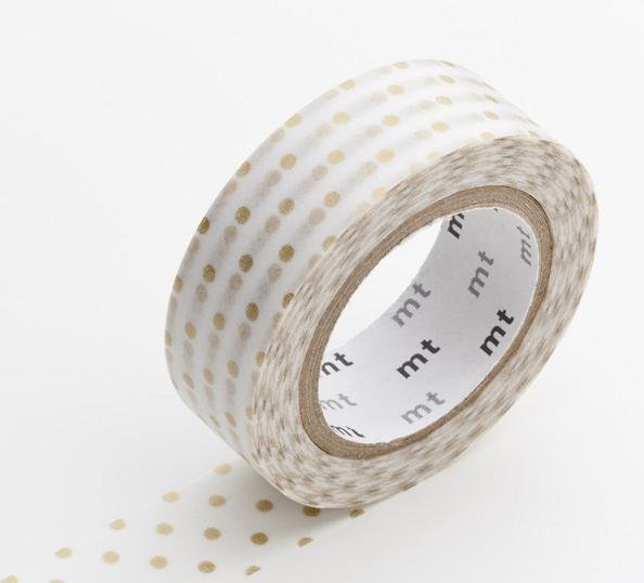 Washi Tape- Small Gold Dots