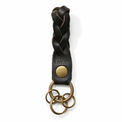 Braided Leather Keychain